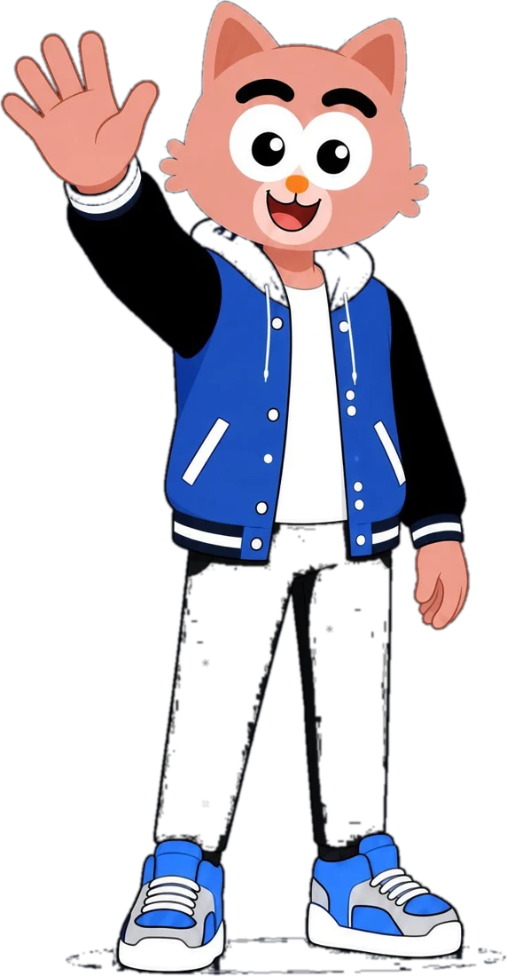 Jami mascot waving
